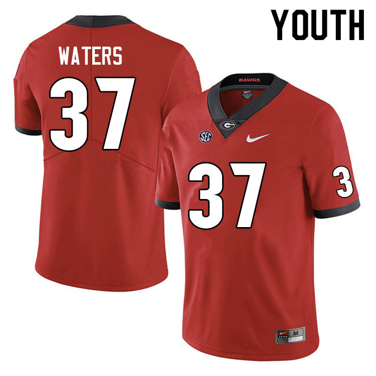 Youth #37 Woody Waters Georgia Bulldogs College Football Jerseys Sale-Red Anniversary